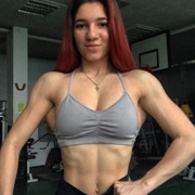 Teen muscle girl Fitness girl Corina